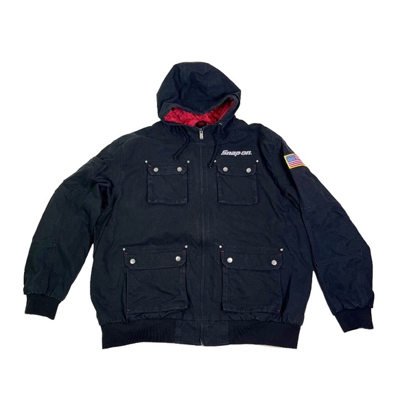 Snap-On Tools Heavyweight Quilted Insulated Zip Up Hooded Coat Jacket - Picture 1 of 7